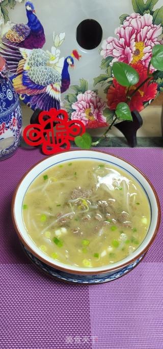 绿豆芽牛肉汤的做法步骤：11