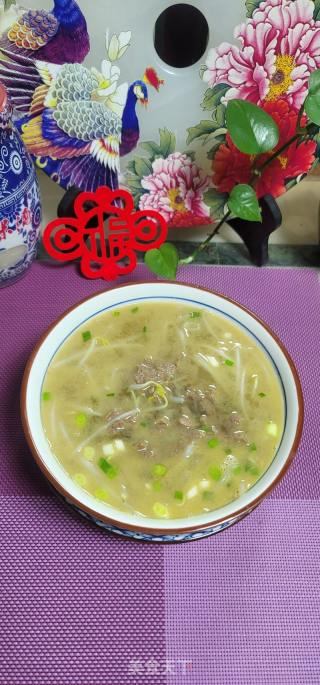 绿豆芽牛肉汤的做法步骤：12