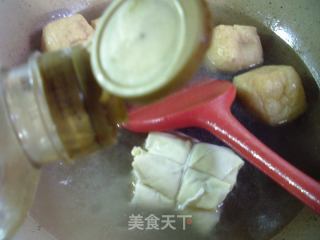 油豆腐肉面结粉丝汤的做法步骤：3