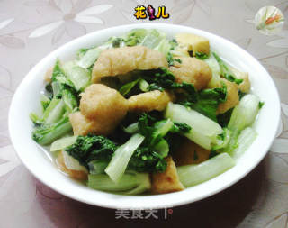 油豆腐炒毛毛菜的做法