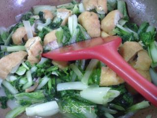 油豆腐炒毛毛菜的做法步骤：11