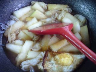 煎鸡蛋冬瓜魔芋结汤的做法步骤：9