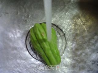 韭黄毛豆炒佛手瓜的做法步骤：5