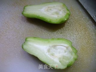 韭黄毛豆炒佛手瓜的做法步骤：6