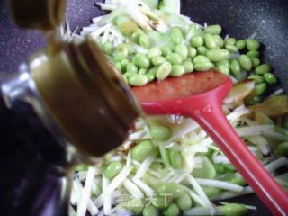 韭黄毛豆炒佛手瓜的做法步骤：10