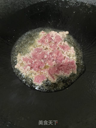 口蘑炒肉沫的做法步骤：4