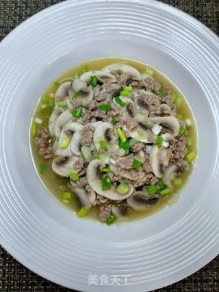 口蘑炒肉沫的做法步骤：10