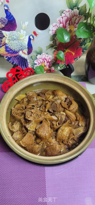 黄豆酱焖面筋护心肉的做法