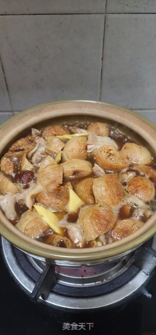 黄豆酱焖面筋护心肉的做法步骤：9