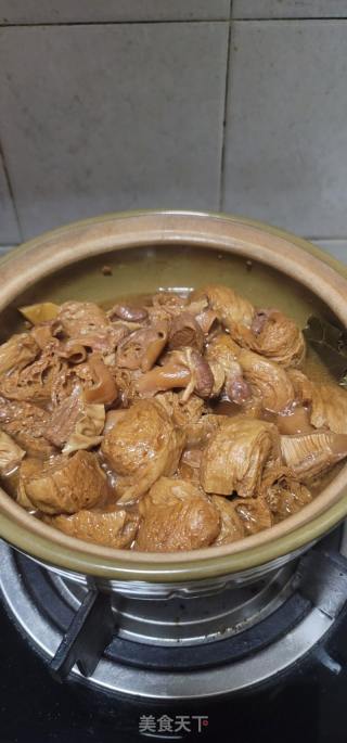 黄豆酱焖面筋护心肉的做法步骤：11