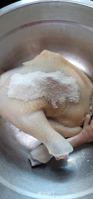 隔水蒸咸鸡的做法步骤：4