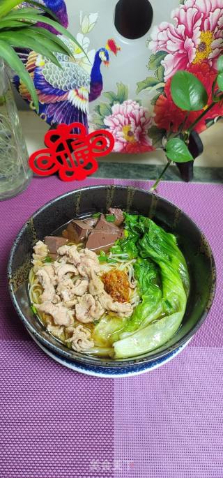 肉片猪红汤米粉的做法步骤：12