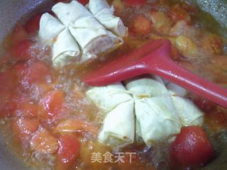 番茄肉面结汤的做法步骤：16