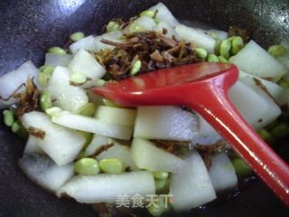 笋干菜毛豆煮冬瓜的做法步骤：9