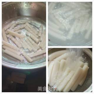 鲍鱼汁炒年糕的做法步骤：6