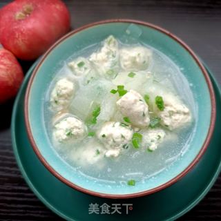 鸡肉丸冬瓜汤的做法步骤：15