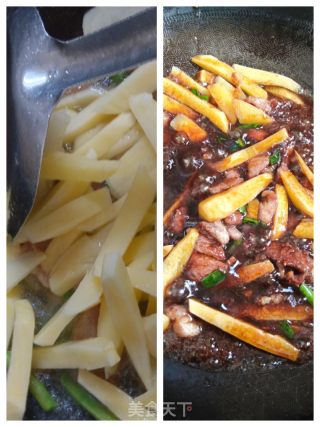 挂面版的豆角焖面的做法步骤：2