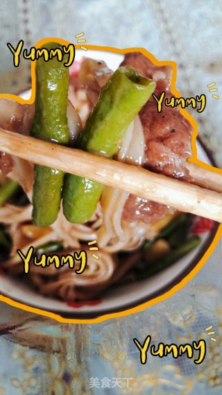 挂面版的豆角焖面的做法步骤：7