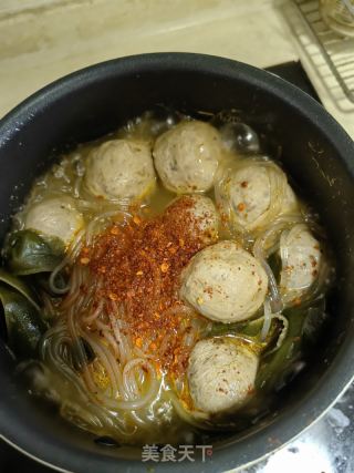 香辣牛肉丸子汤的做法步骤：8