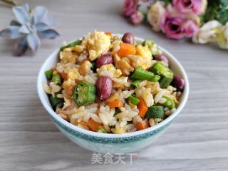 鸡肉时蔬炒饭的做法步骤：9