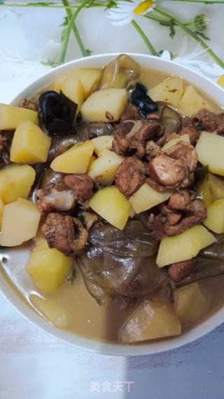 土豆粉皮鸡的做法步骤：9
