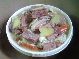 咸肉蒸梭子蟹的做法步骤：7