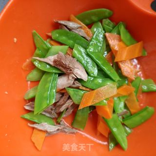 荷兰豆拌鸽胸肉的做法步骤：10