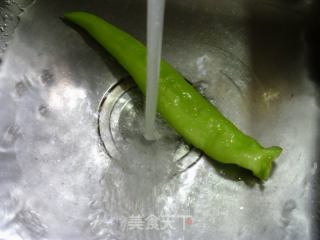 青椒五花肉炒鸡蛋的做法步骤：3