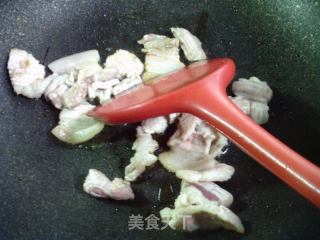 青椒五花肉炒鸡蛋的做法步骤：6