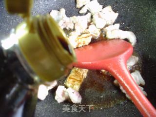 五花肉炒夜开花的做法步骤：6