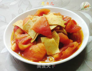 番茄炒千张的做法