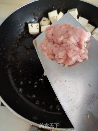 倒笃菜肉末炖老豆腐的做法步骤：5