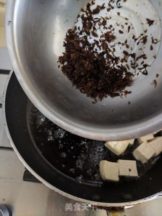 倒笃菜肉末炖老豆腐的做法步骤：6