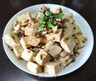 倒笃菜肉末炖老豆腐的做法步骤：7