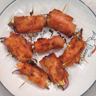 烤培根蔬菜卷的做法步骤：6