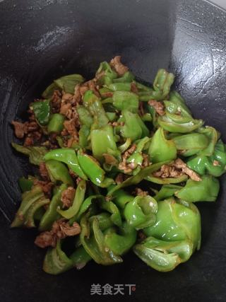 肉沫炒尖椒的做法步骤：7