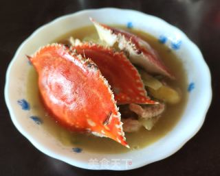 蟹壳白瓜肉片汤的做法步骤：8