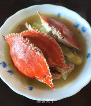 蟹壳白瓜肉片汤的做法步骤：9