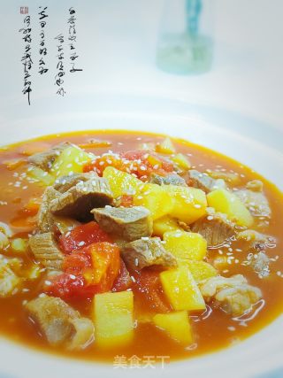 番茄牛肉炖土豆的做法步骤：1