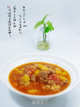番茄牛肉炖土豆的做法步骤：9
