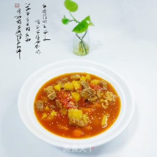 番茄牛肉炖土豆的做法步骤：10