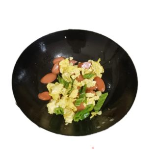 青椒火腿炒鸡蛋的做法步骤：3