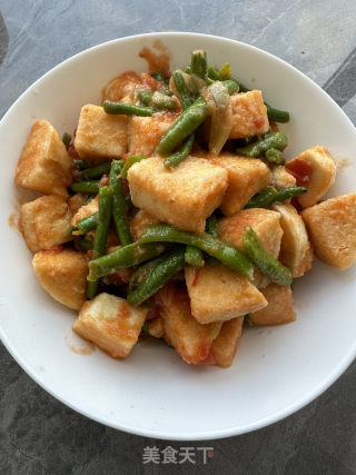 西红柿豆角炒馍的做法步骤：5