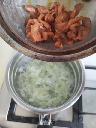 白瓜肉片汤的做法步骤：6