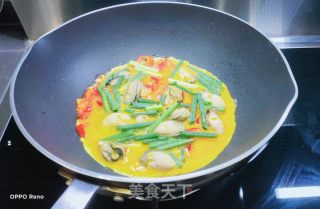 海蛎子辣椒煎鸡蛋的做法步骤：7