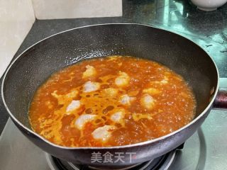 番茄粉丝虾滑的做法步骤：9