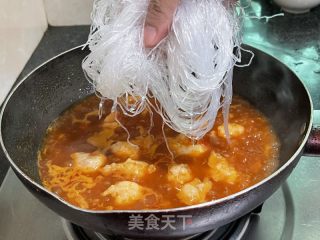 番茄粉丝虾滑的做法步骤：10