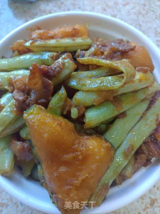 板栗南瓜炖豆角的做法步骤：6