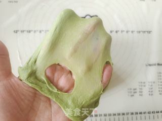 抹茶炼乳吐司（面包机版）的做法步骤：4
