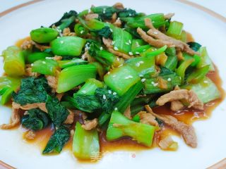 肉炒青菜的做法步骤：1